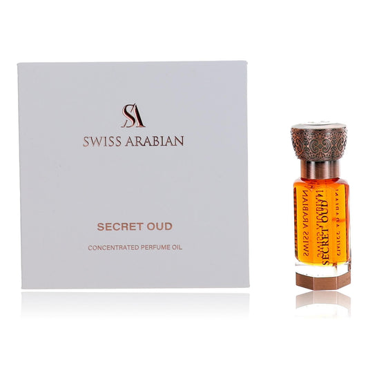 Secret Oud by Swiss Arabian, 0.4oz Concentrated Perfume Oil for Unisex