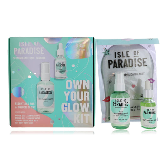 Isle of Paradise Own Your Glow Kit by Isle of Paradise, 3 Piece Self Tanning Kit
